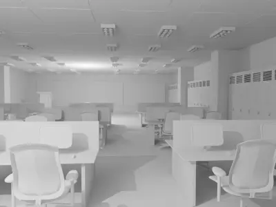 Mission Control Center No Material 3D model