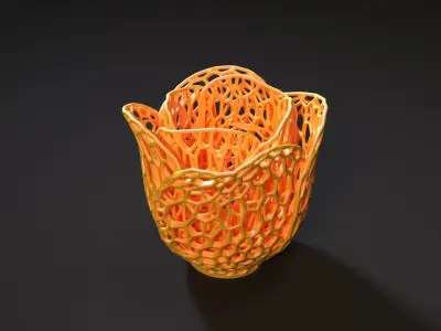 Rose vase 3D print model