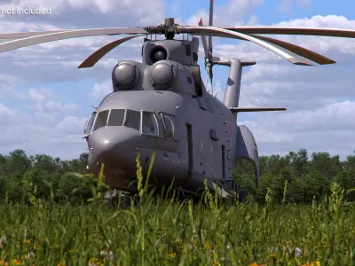  Russian Heavy Transport Helicopter Mi-26 Rigged 