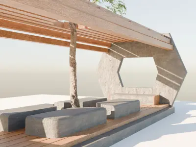 Street chill zone 3D model