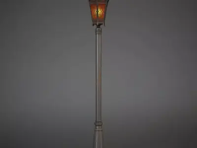 Vintage Street Lamp 3D model