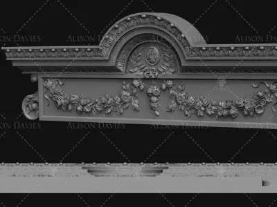 Door Pediment  3D printable model 3D print model