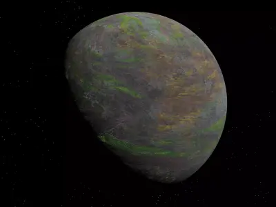 alien moon 003 Low-poly 3D model