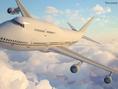  Boeing 747-300 Jet Airliner Rigged 