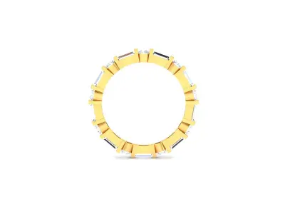 Solitaire Engagement Wedding Women Ring 3D print model 2