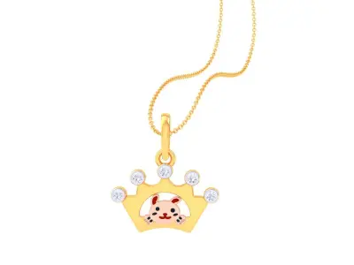 Kids Crown Pendants 3dm STL OBJ FBX Renders Details 3D print model
