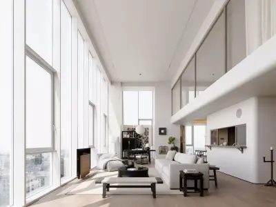 Apartment interior scenes  3D model order