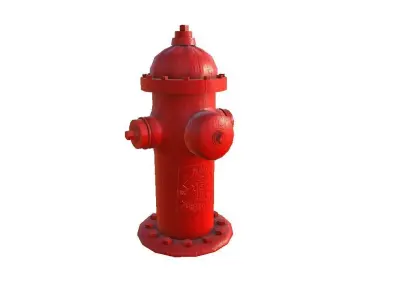 Fire Hydrant Low-poly 3D model 42