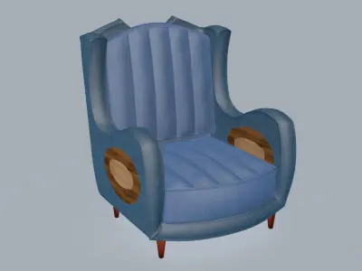 Side eyes armchair 3D model