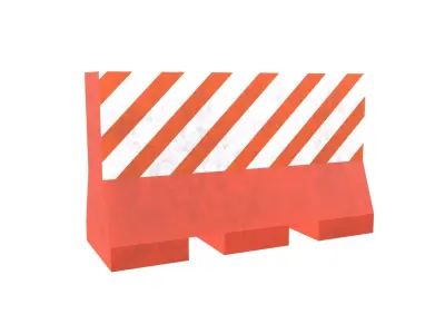 Road Barriers v1 011 Low-poly 3D model