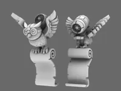 Sacred Scrolls Servo Owl 3D print model