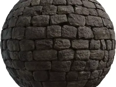 Medieval Basalt Cobblestone Street  Texture