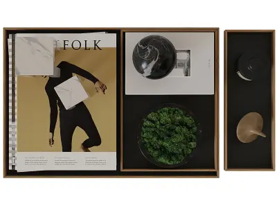 Decorative coffee table set 3 3D model