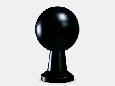 BAGGANAS Knob Low-poly 3D model