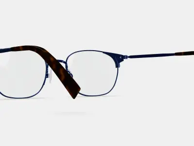 Heyward Eyeglasses in Brushed Navy 3D model