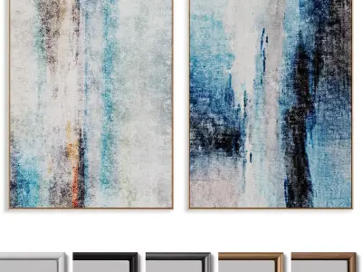 Abstract Painting Frame set 05 3D model purchase