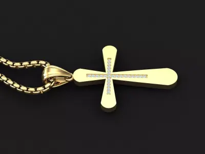 Cross Light Gold 3CP035 3DM STL 3D model