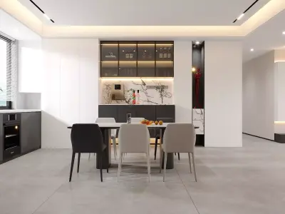 Classic Sitting Room Low-poly 3D model