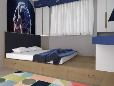 Bedroom Interior 3D model 63