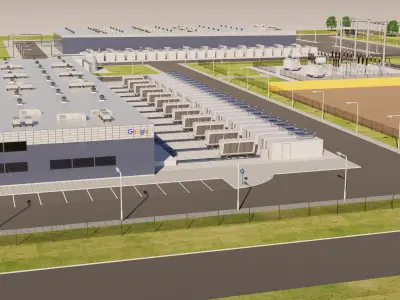 Google Data Center Area 3D model