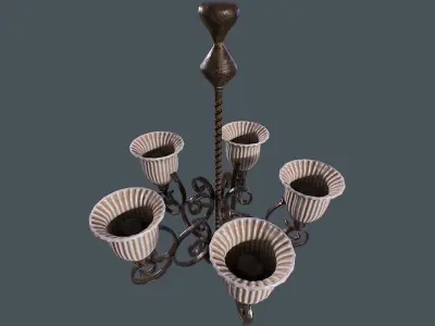 Chandelier v1 Low-poly 3D model