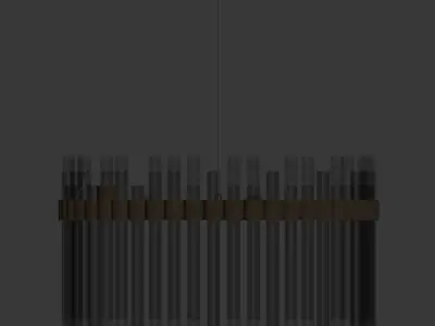 orion glass crystal chandelier cb2 3D model