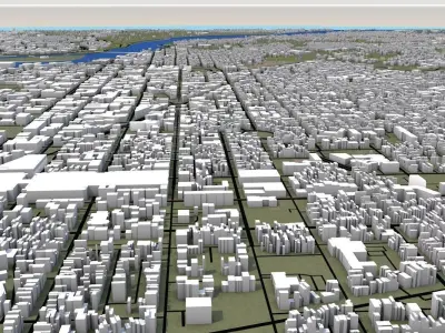 Washington DC Low-poly 3D model