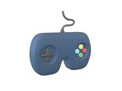 Game Controller Icon V1 003 Low-poly 3D model