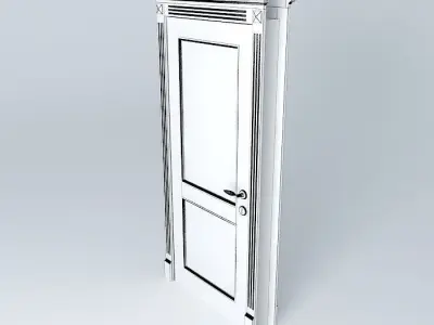vintage door, door Free 3D model