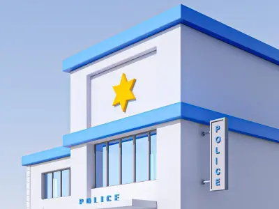 Police Low-poly 3D model