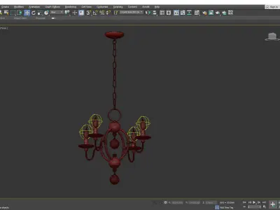 QUATREFOIL CHANDELIER Low-poly 3D model