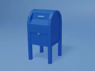 Mail Box Low-poly 3D model
