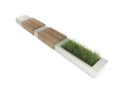 MODERN BENCH 3D model shop