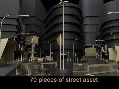 70 street kitbash 3D model