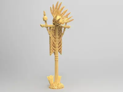 African style banner 3D print model