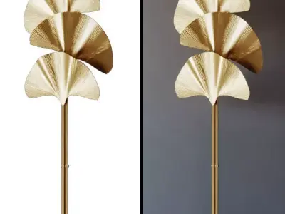 Floor Lamp Las Palmas Gold 3D model
