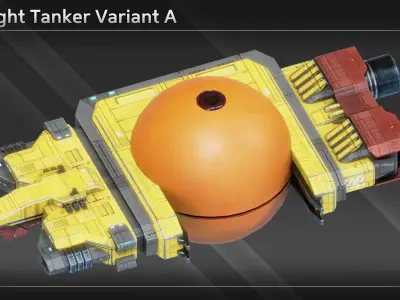 Civilian Tanker Spaceship Collection 3D Model Pack