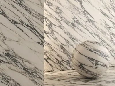 Marble Material and Porcelain Stoneware Tiles - Set 11 Texture