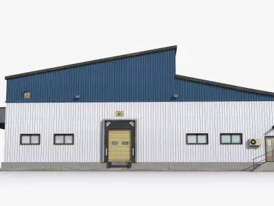 Factory x31 Low-poly 3D model