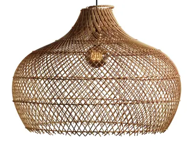Latigo Rattan Pendant Light - Full Set - 6 Sizes 3 Heights 2 Mat 3D model