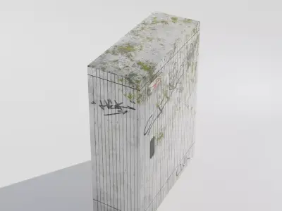 Realistic European Electrical Box Small Low-poly 3D model