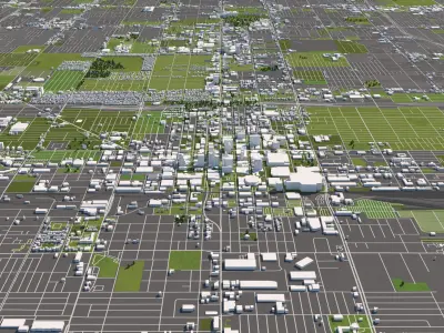 Phoenix 50x50km 3D City Map 3D model