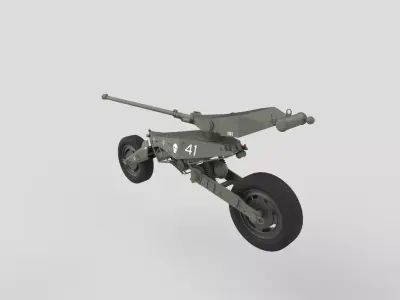 Drone bike with weapon Low-poly 3D model