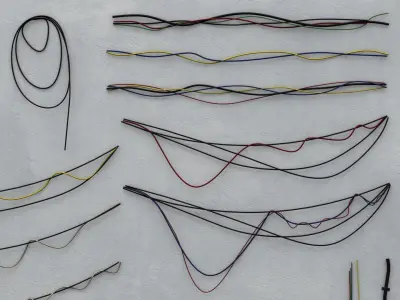 Wire Set 01 Low-poly 3D model