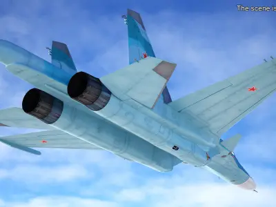  Sukhoi SU-34 Fighter Jet Rigged 