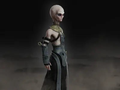 Alien Low-poly 3D model