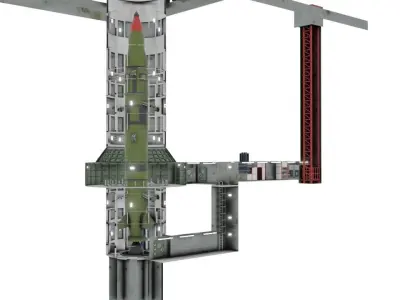 underground missile 3D model