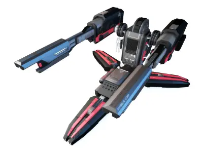 Sci-fi Turret F49 3D model