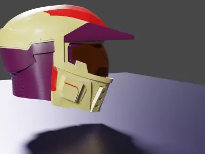 Halo 3 Masterchif spartan helmet Low-poly 3D model