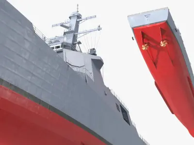  Korean KDX III Batch II Destroyer with Helicopter 